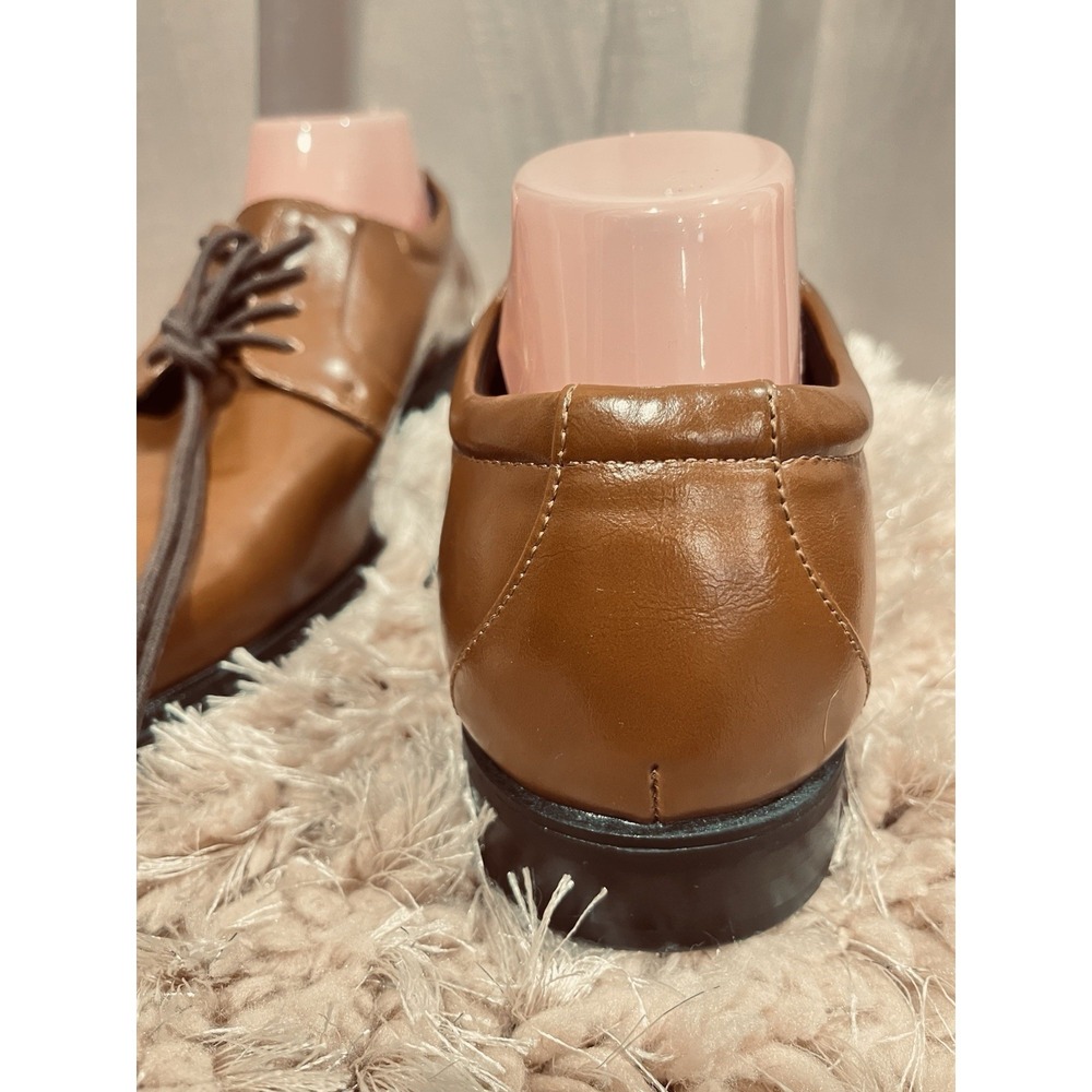 Alfani Seth Bike Toe Dress Shoe Brown Faux Leather 42101 Men's Size 9.5~ NEW - Picture 7 of 8
